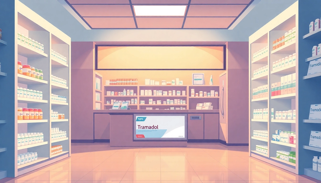 Shopping for kopen Tramadol zonder recept at a welcoming pharmacy environment, showcasing various medications.