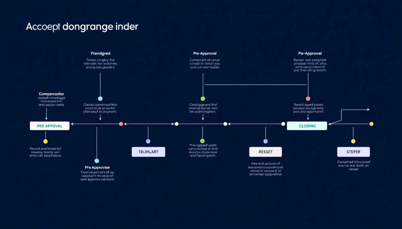 Visual representation of the mortgage process for lenders, highlighting each step involved from pre-approval to final closing.