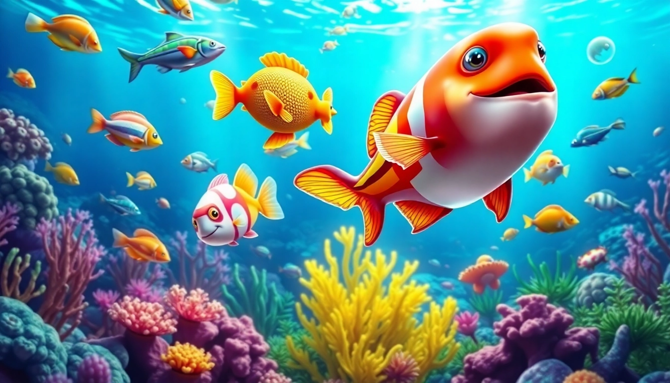 Engage with thrilling slot tembak ikan online games showcasing vibrant fish and marine life.