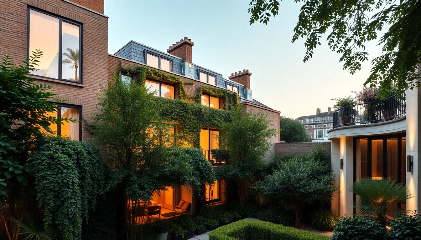 Experience the elegance of Bloomsbury residences with contemporary architecture and lush greenery.